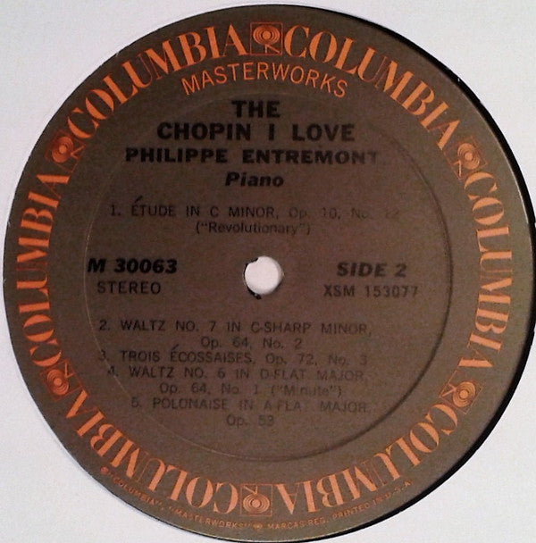 Philippe Entremont : The Chopin I Love (LP)