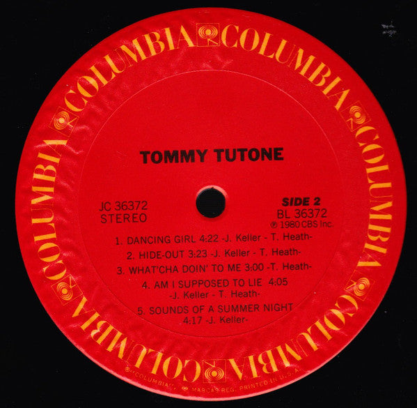 Tommy Tutone : Tommy Tutone (LP, Album)