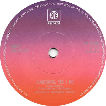 Sweet Sensation (2) : Sad Sweet Dreamer (7", Single, Sol)