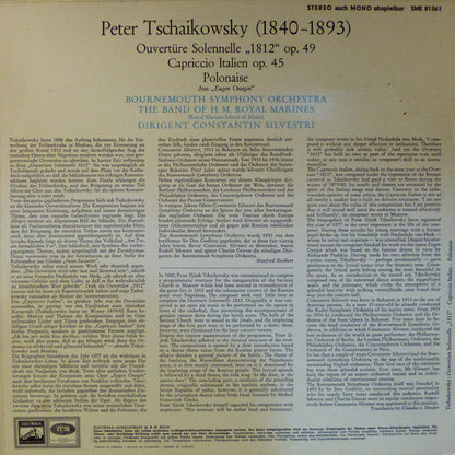 Pyotr Ilyich Tchaikovsky - Bournemouth Symphony Orchestra, The Band Of H.M. Royal Marines (Royal Marines School Of Music), Constantin Silvestri : 1812 • Capriccio Italien • Polonaise Aus "Eugen Onegin" (LP)