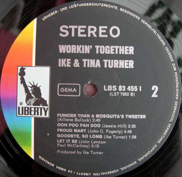 Ike & Tina Turner : Workin' Together (LP, Album)