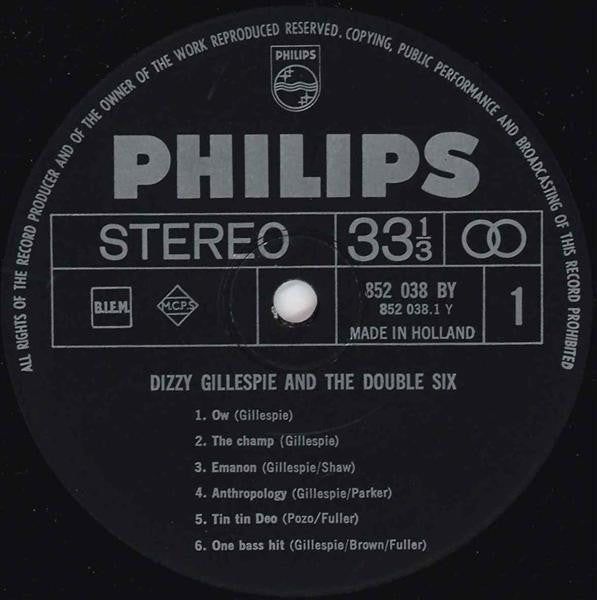 Dizzy Gillespie + Les Double Six : Dizzy Gillespie + The Double Six Of Paris (LP, Album)