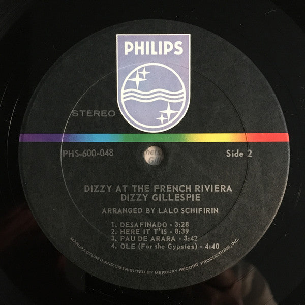 Dizzy Gillespie : Dizzy On The French Riviera (LP, Album)