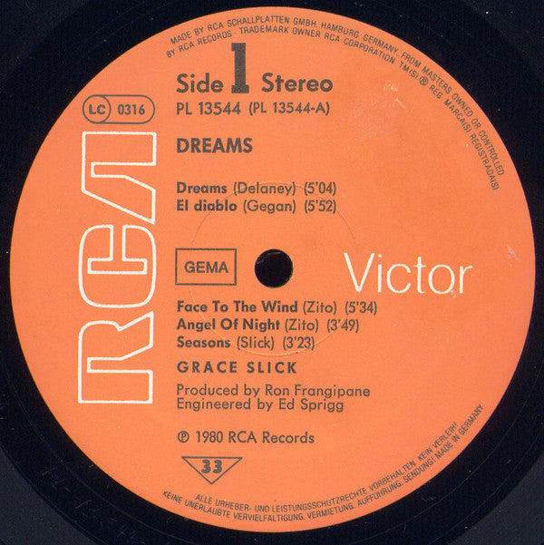 Grace Slick : Dreams (LP, Album)