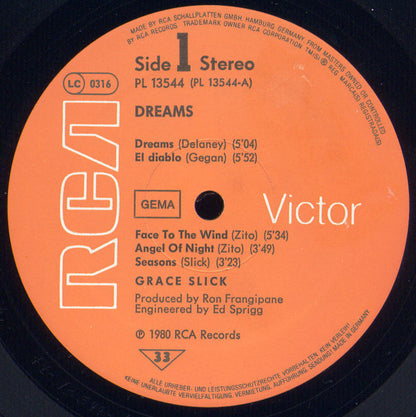 Grace Slick : Dreams (LP, Album)