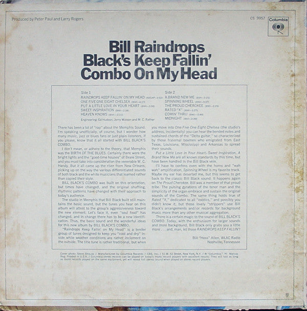 Bill Black's Combo : Raindrops Keep Fallin' On My Head (LP, Album)