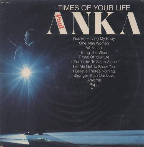 Paul Anka : Times Of Your Life (LP, Album, Ter)