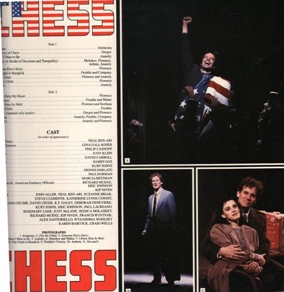 "Chess" Original Broadway Cast : Chess (Original Broadway Cast Recording) (LP, Album)