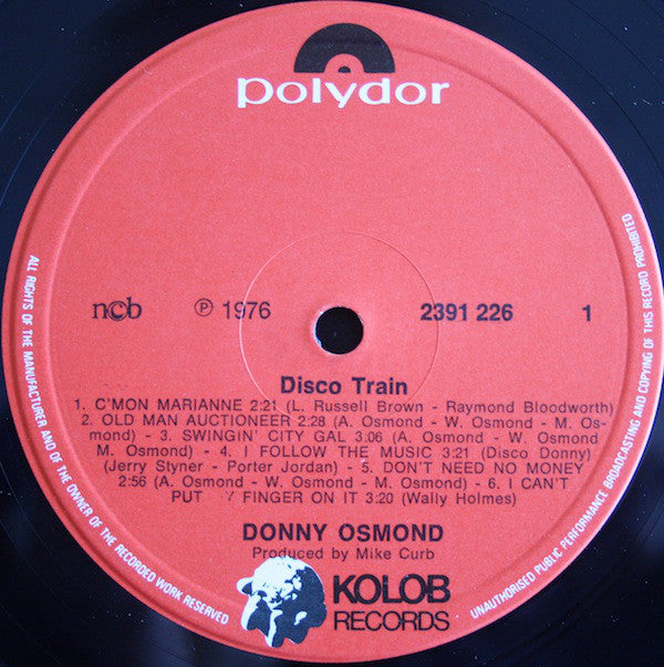 Donny Osmond : Disco Train (LP, Album)