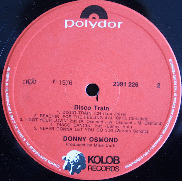 Donny Osmond : Disco Train (LP, Album)