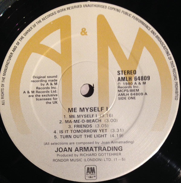 Joan Armatrading : Me Myself I (LP, Album)