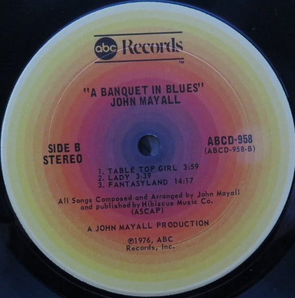 John Mayall : A Banquet In Blues (LP, Album, Ter)