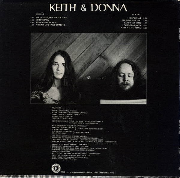 Keith Godchaux & Donna Godchaux : Keith & Donna (LP, Album)