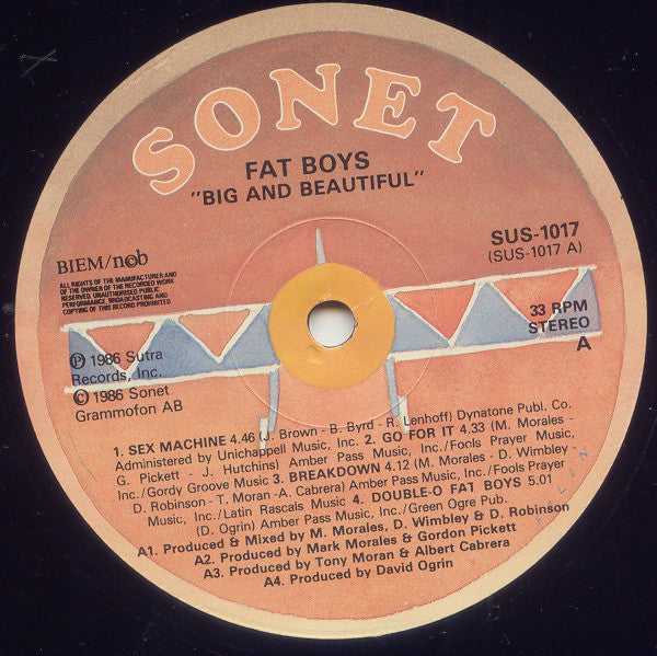Fat Boys : Big & Beautiful (LP, Album)