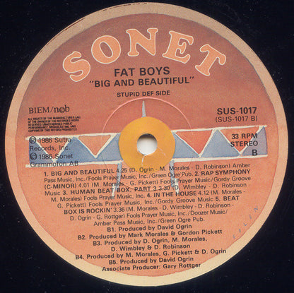 Fat Boys : Big & Beautiful (LP, Album)