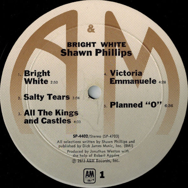 Shawn Phillips (2) : Bright White (LP, Album, Mon)