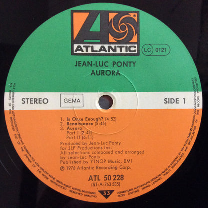 Jean-Luc Ponty : Aurora (LP, Album, RE)