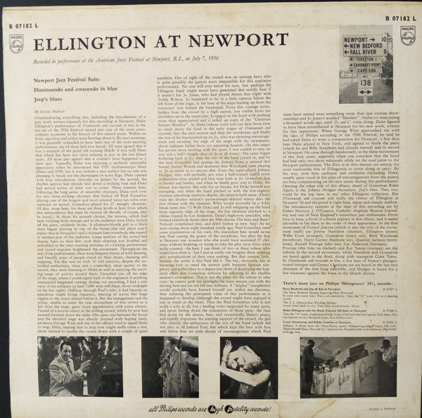 Duke Ellington And His Orchestra : Ellington At Newport (LP, Album)