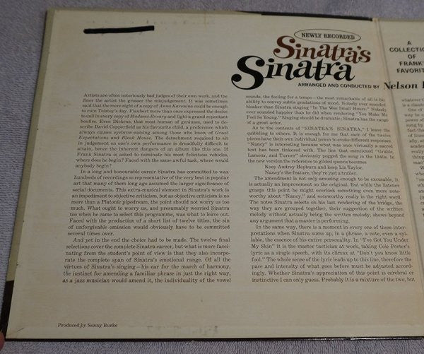 Frank Sinatra : Sinatra's Sinatra (LP, Album, Mono, Gat)