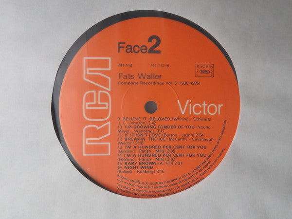 Fats Waller : (1930-1935) Volume 6  (LP, Comp)