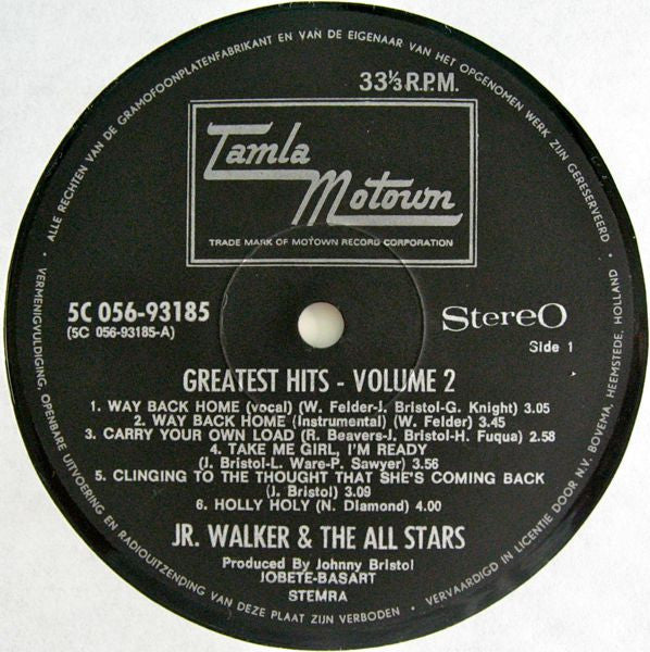 Junior Walker & The All Stars : Greatest Hits - Volume 2 (LP, Comp)