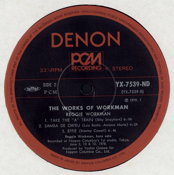 Reggie Workman : The Works Of Workman (LP, Album)