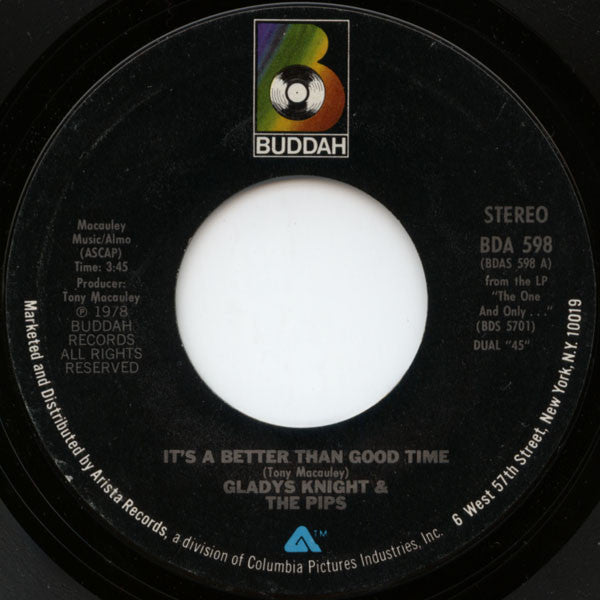 Gladys Knight And The Pips : It's A Better Than Good Time (7", Single, Styrene, Ter)