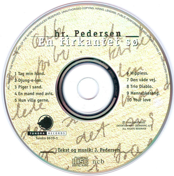 Jørn Pedersen (3) : En Firkantet Sø (CD, Album)