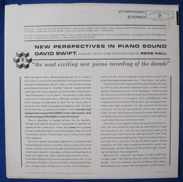 David Swift (5) : New Perspectives In Piano Sound (LP, Gat)