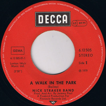 Nick Straker Band : A Walk In The Park (7", Single)