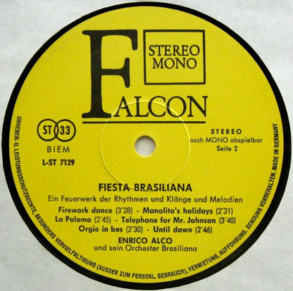 Enrico Alco Und Sein Orchester Brasiliana : Fiesta Brasiliana (LP)