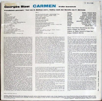 Georges Bizet – Maria Callas, Nicolai Gedda, Andréa Guiot, Robert Massard - Les Chœurs René Duclos, Orchestre National De L'Opéra De Paris - Georges Prêtre : Carmen - Grosser Querschnitt In Französischer Sprache (LP)