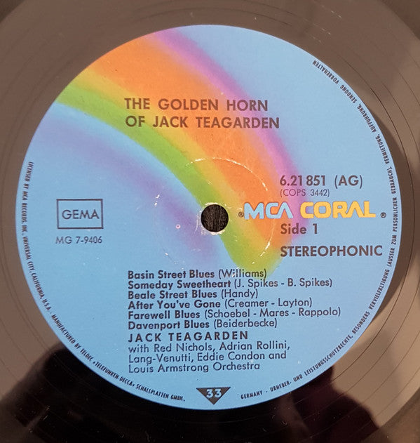 Jack Teagarden : The Golden Horn Of Jack Teagarden (LP, Comp, RE)