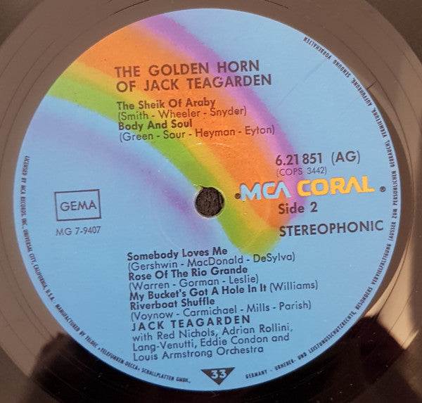 Jack Teagarden : The Golden Horn Of Jack Teagarden (LP, Comp, RE)