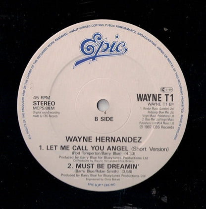 Wayne Hernandez : Let Me Call You Angel (12", Maxi)