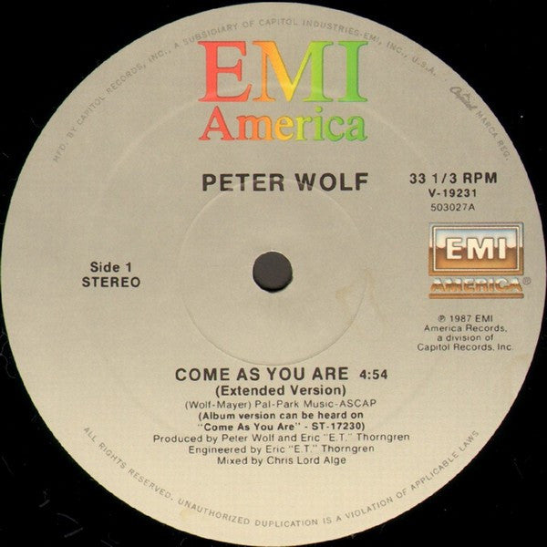 Peter Wolf : Come As You Are (12")