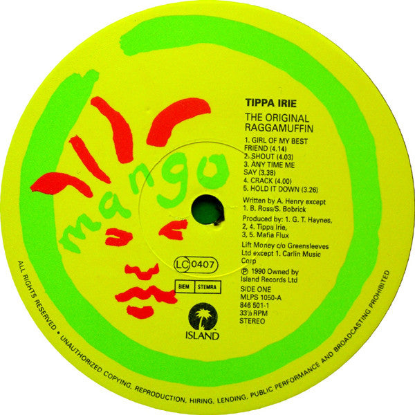 Tippa Irie : Original Raggamuffin (LP, Album)