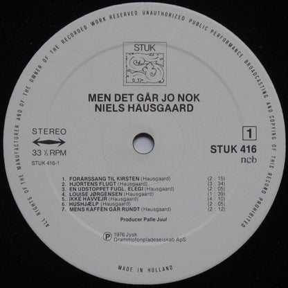 Niels Hausgaard : Men Det Går Jo Nok (LP, Album, Gat)