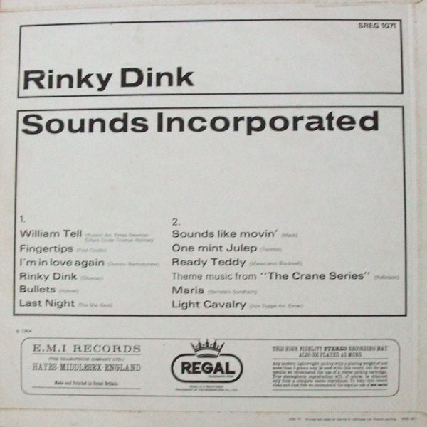 Sounds Incorporated : Rinky Dink (LP, RE)