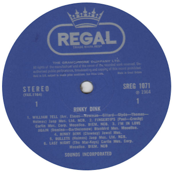 Sounds Incorporated : Rinky Dink (LP, RE)