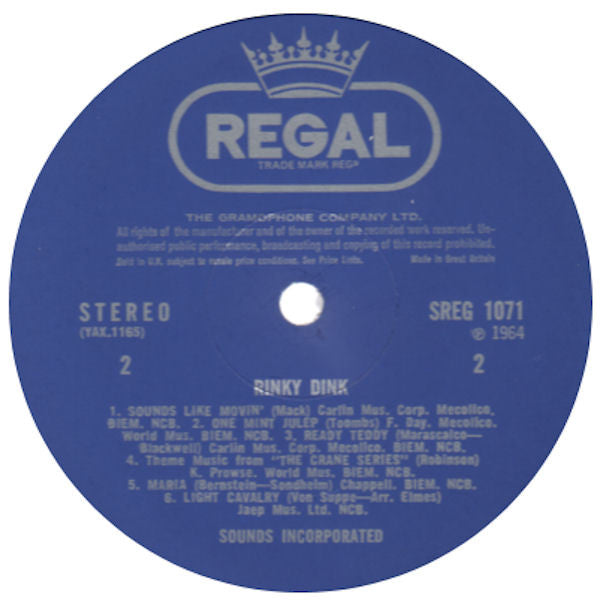 Sounds Incorporated : Rinky Dink (LP, RE)