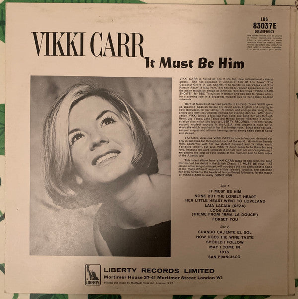 Vikki Carr : It Must Be Him (LP, Album, RE)