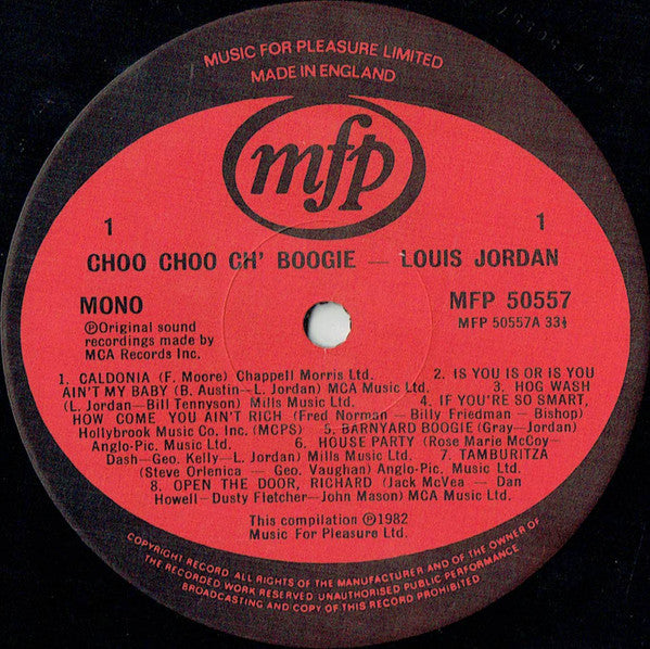 Louis Jordan : Choo Choo Ch'boogie (LP, Comp, Mono)