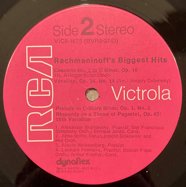 Various : Rachmaninoff's Biggest Hits (LP, Comp)