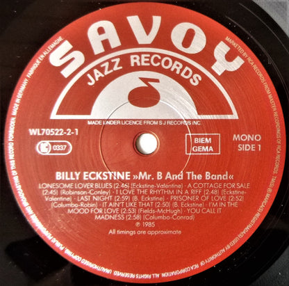 Billy Eckstine : Mister B. And The Band (The Savoy Sessions) (2xLP, Comp, Mono, RE)