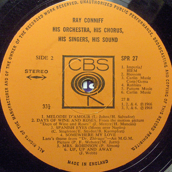 Ray Conniff & His Orchestra & Singers : His Orchestra - His Chorus - His Singers - His Sound (LP, Album, Comp)