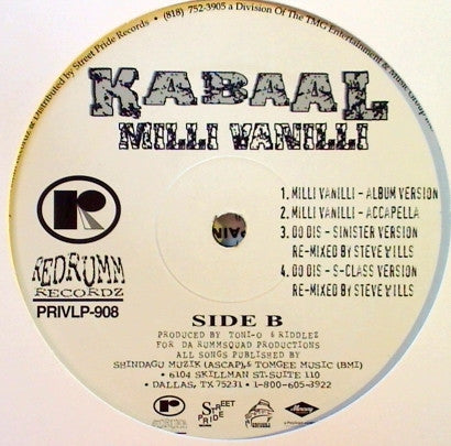 Kabaal (2) : Do Dis / Milli Vanilli (12")