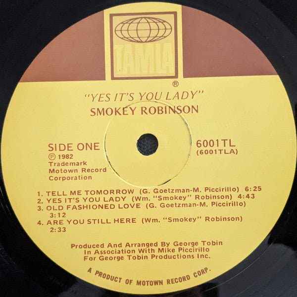 Smokey Robinson : Yes It's You Lady (LP, Album)