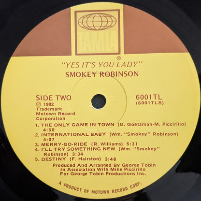 Smokey Robinson : Yes It's You Lady (LP, Album)