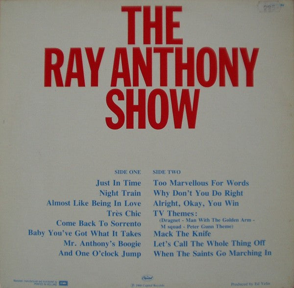 Ray Anthony : The Ray Anthony Show (LP, Album, RE)